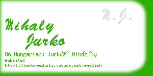 mihaly jurko business card